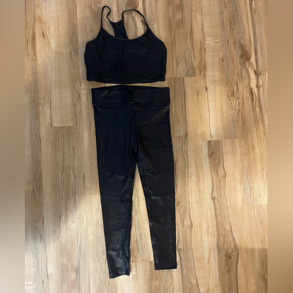 Koral Women's Black Top and Leggings Set